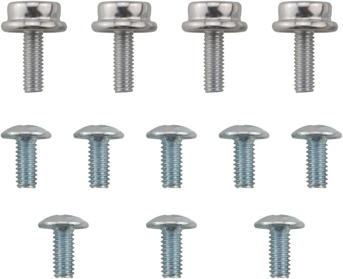 12PCS Baseball Helmet Repair Screws Football Helmet Repair Stainless Steel Helmet Mask Screw Kit Hockey Helmet Screw Facemask Hardware for Football Hockey Helmet, 4 Large Heads, 8 Flat Heads