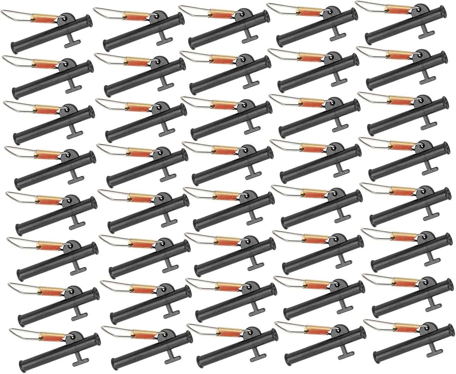 40pcs Sinker Slide Slider with Metal Snaps ABS Slider Clip Outdoor Accessories for Boat, Beach(Black,Red)