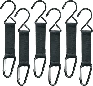 6 pcs Baseball Fence Hook Set Multi Functional Nylon Safety Clips Outdoor Sports Equipment Metal Hooks for Softball Soccer Bag Water Cup Backpack Fencing Hooks Durable Hanging Clips