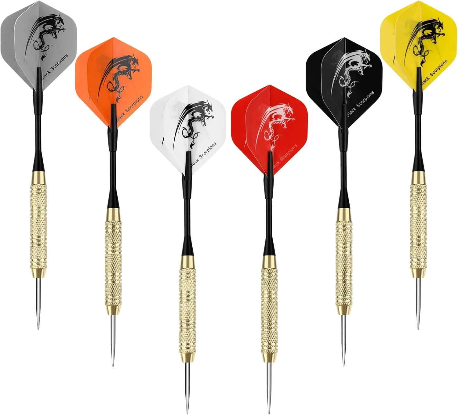 Accmor Steel Tip Darts,18 Pack Metal Darts Set, Professional Metal Tip Darts, Darts for Dartboard, Dart Flights for Adults