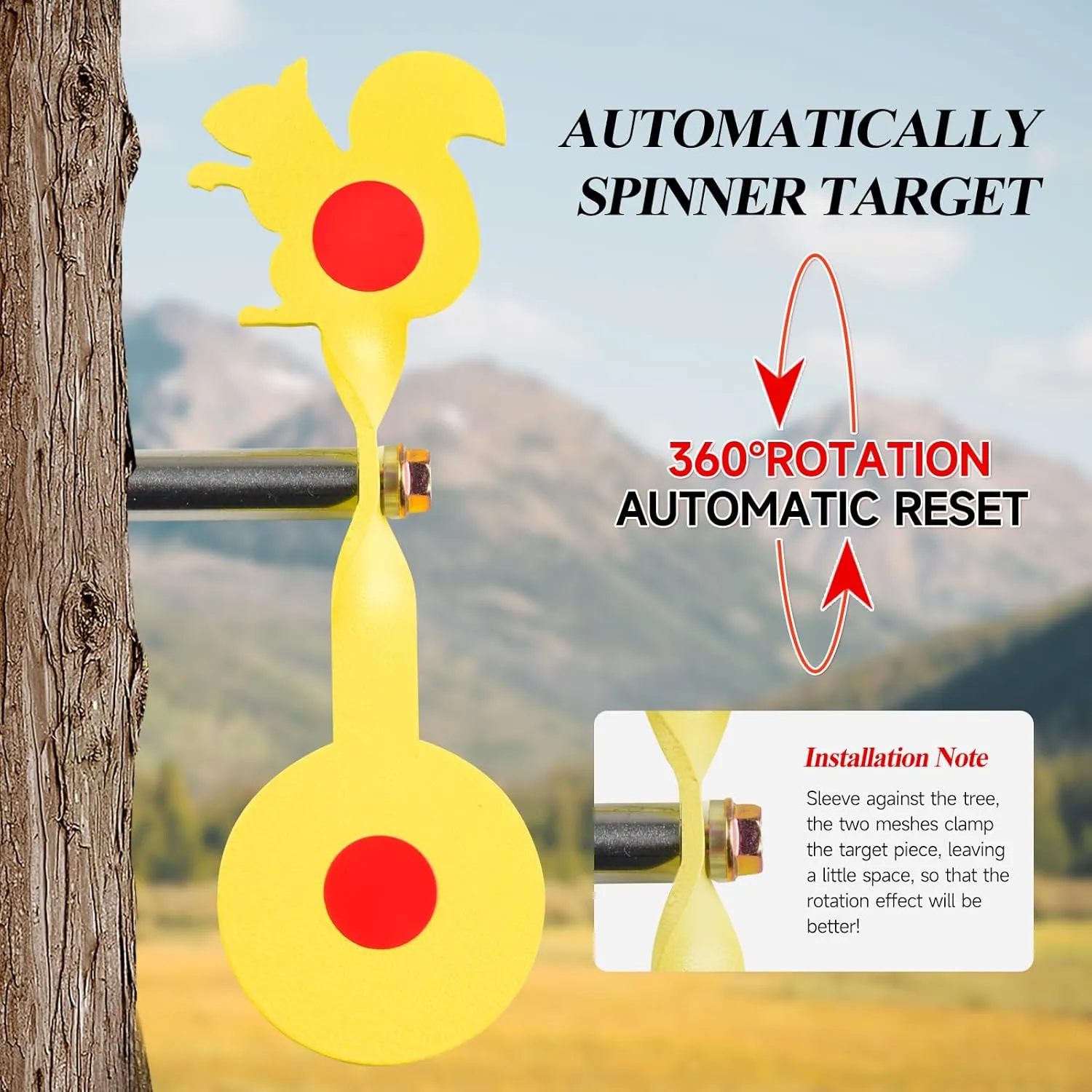BB Gun Targets Set Hunting & Shooting Targets Spinning Steel - Bear, Bird, and Rooster Sets Three Different Designs, Suitable for Air Guns, Slingshots, Rifle