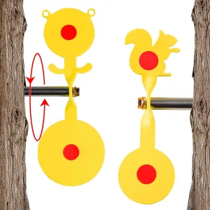 BB Gun Targets Set Hunting & Shooting Targets Spinning Steel - Bear, Bird, and Rooster Sets Three Different Designs, Suitable for Air Guns, Slingshots, Rifle