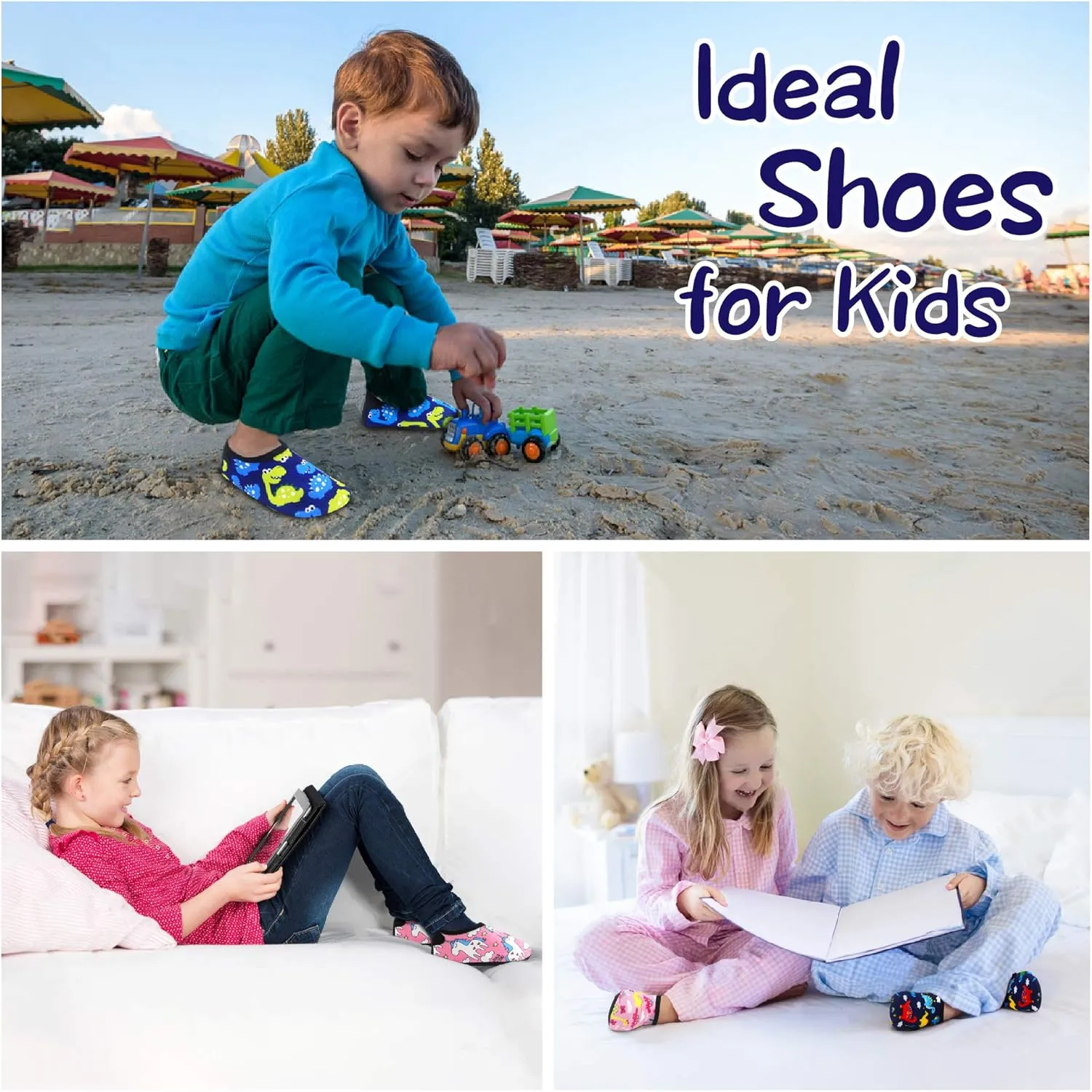 Dream Bridge Kids Water Shoes Quick Dry Barefoot Non-Slip Boys Girls Aqua Socks Shoes for Beach Outdoor Sports