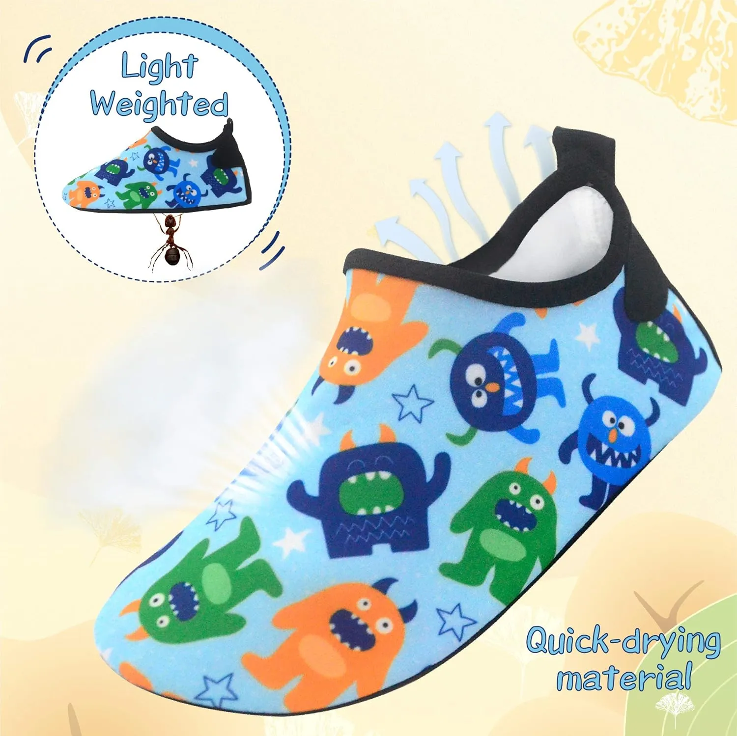 Dream Bridge Kids Water Shoes Quick Dry Barefoot Non-Slip Boys Girls Aqua Socks Shoes for Beach Outdoor Sports