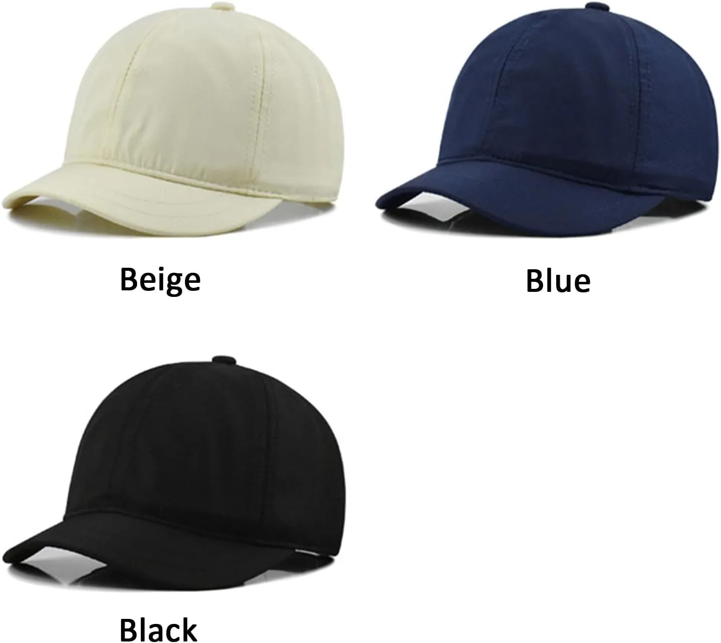 Fashion Short Brim Lightweight Quick Dry Baseball Cap Unconstructed Plain Low Profile Dad Hat for Men Women