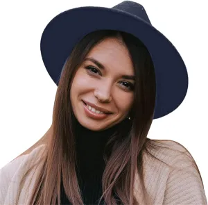 Fedora Hats for Mens Womens Fedora Hats Two Tone Wide Brim Fedora Hats Rancher Hat Fedora Sun Hats