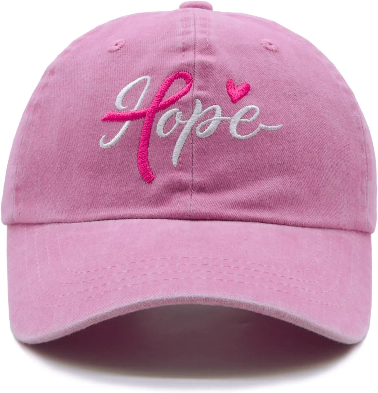 Fight Cancer Inspirational Gifts for Women, Embroidered Adjustable Breast Cancer Awareness Hope Hat