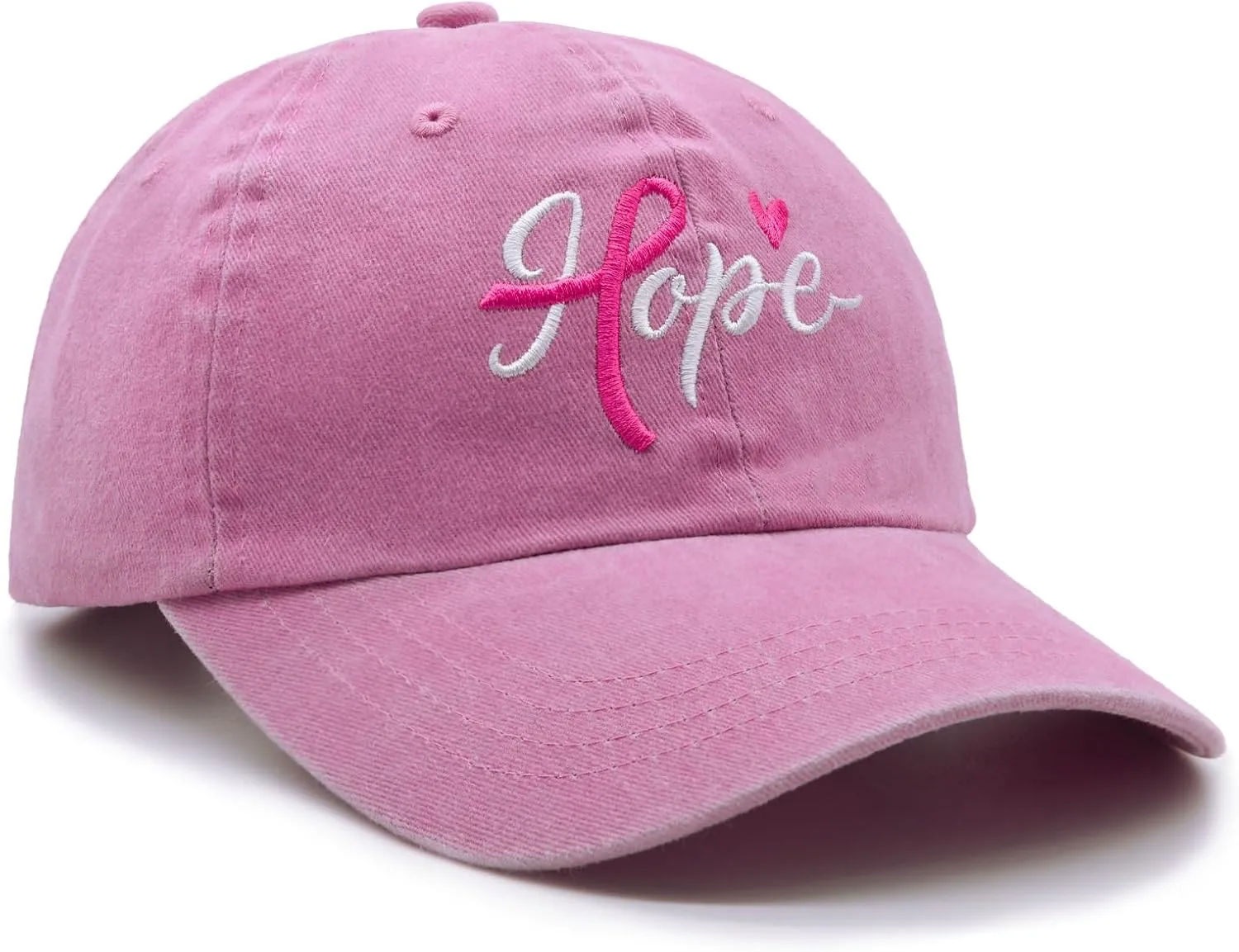 Fight Cancer Inspirational Gifts for Women, Embroidered Adjustable Breast Cancer Awareness Hope Hat