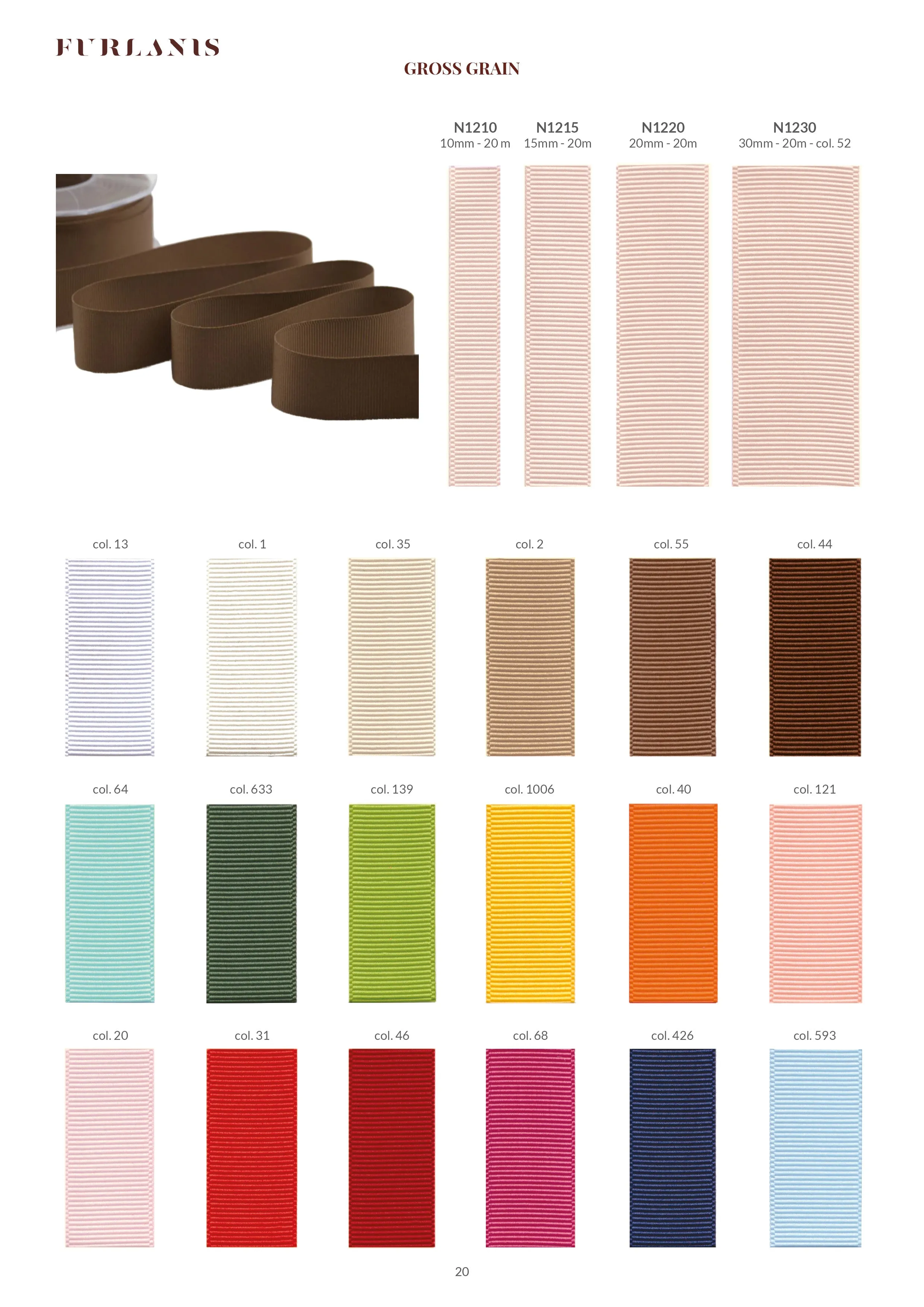 Gros Grain 20 mm Rosa Baby