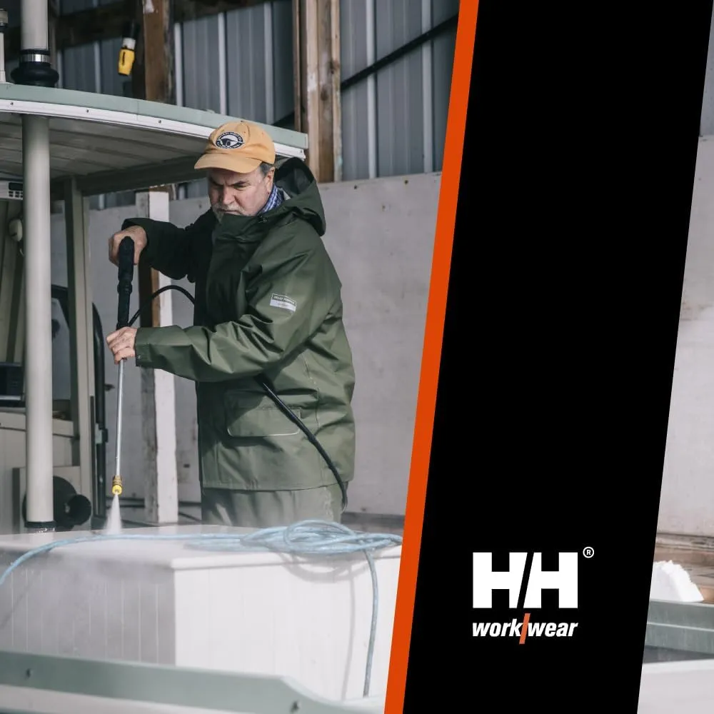 Helly-Hansen Workwear Mandal Waterproof Bib Overalls for Men - PVC-Coated Polyester, Breathable, Adjustable Work Bibs for Men