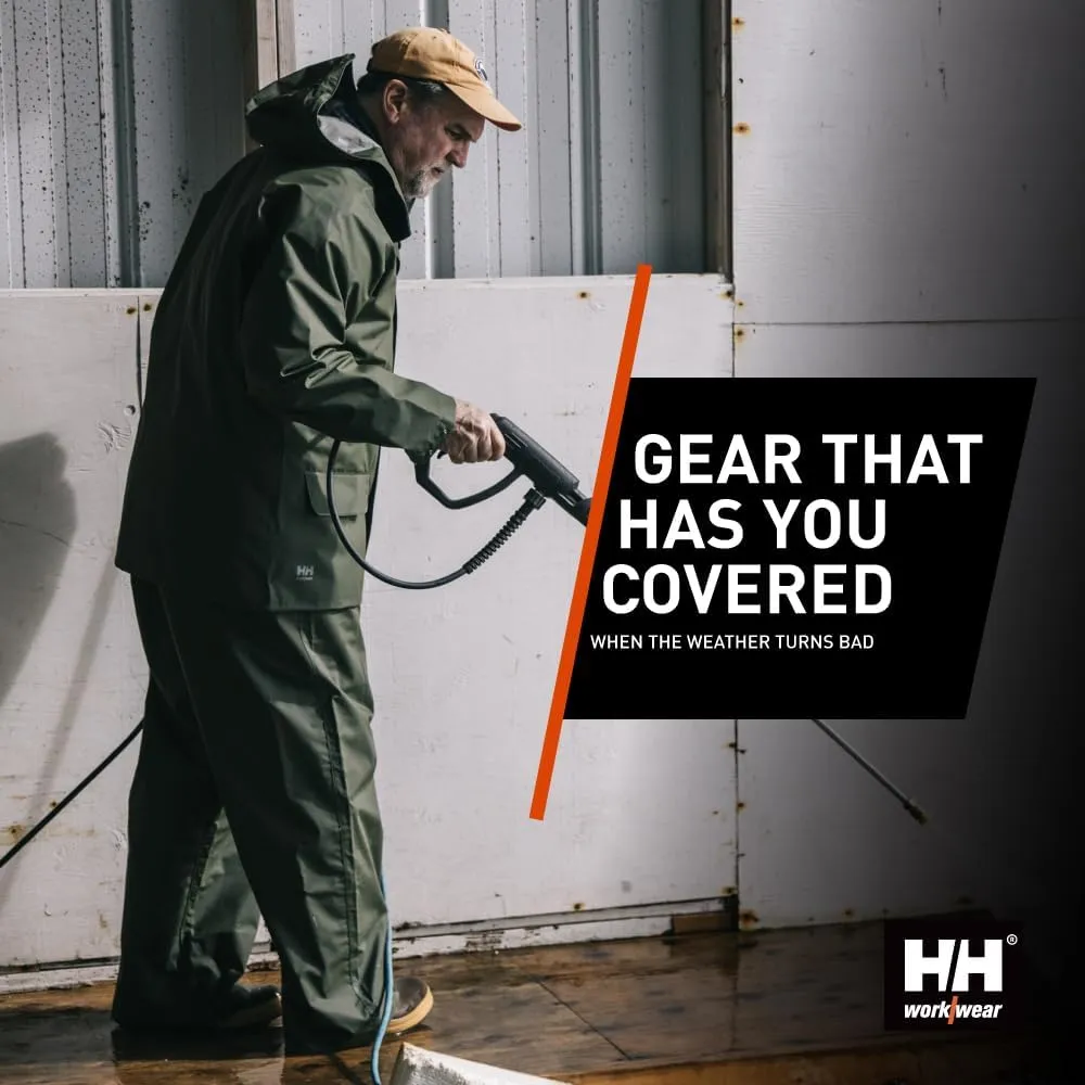 Helly-Hansen Workwear Mandal Waterproof Bib Overalls for Men - PVC-Coated Polyester, Breathable, Adjustable Work Bibs for Men