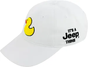 Jeep It's a Thing Washed Ponytail Baseball Hat for Women with Chenille Duck Embroidery - Adjustable Metal Strap - One Size