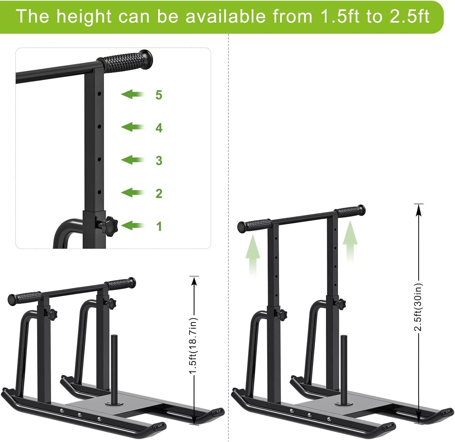 Kipika Weight Sled Fitness Sled Speed Training Sled Workout Sled, Adjustable Height Weight Training Sled, Enhance Muscle Strength and Explosive Power, Suitable for 1" & 2" Weight Plate