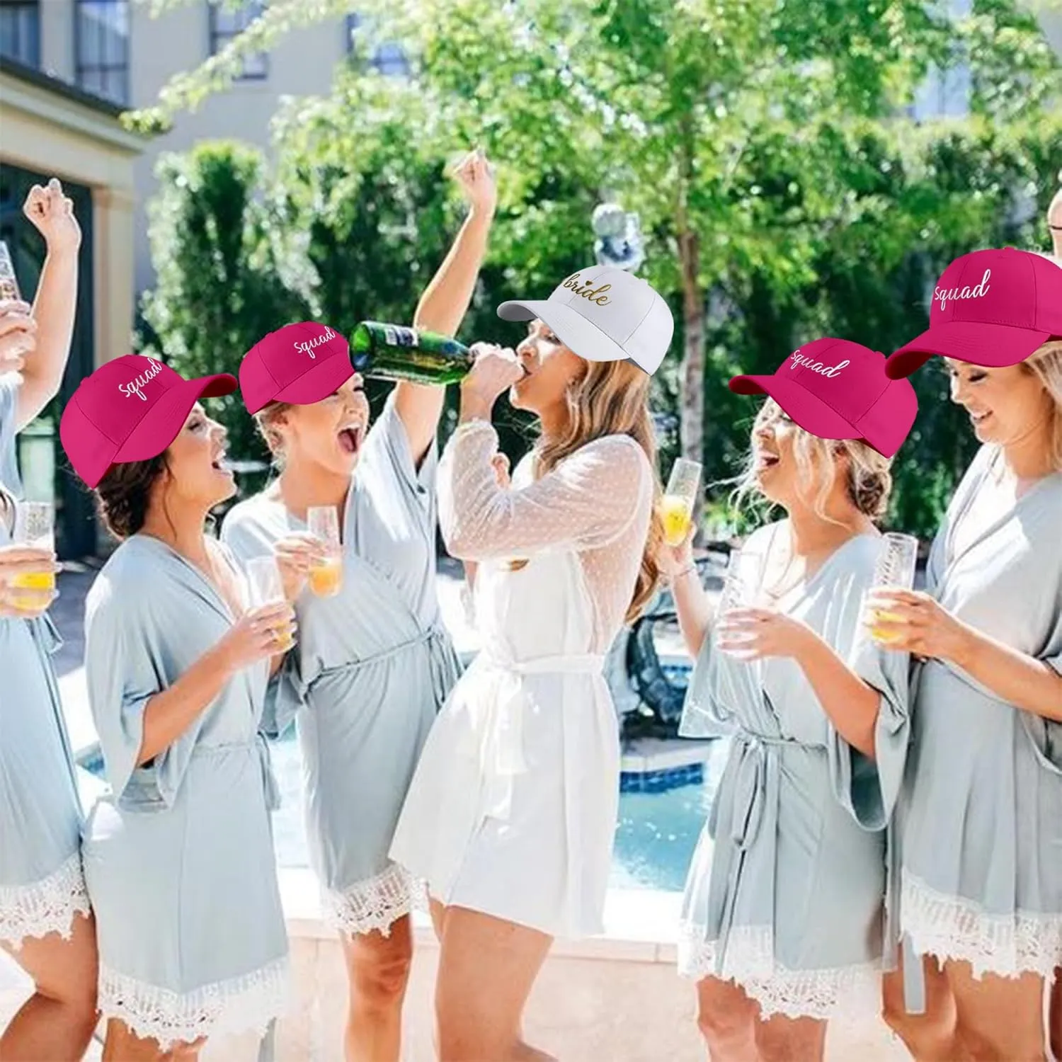 LADY&HOME Bachelor/Bachelorette Party Baseball Hats Set, Embroidered Adjustable Cotton Truck Caps