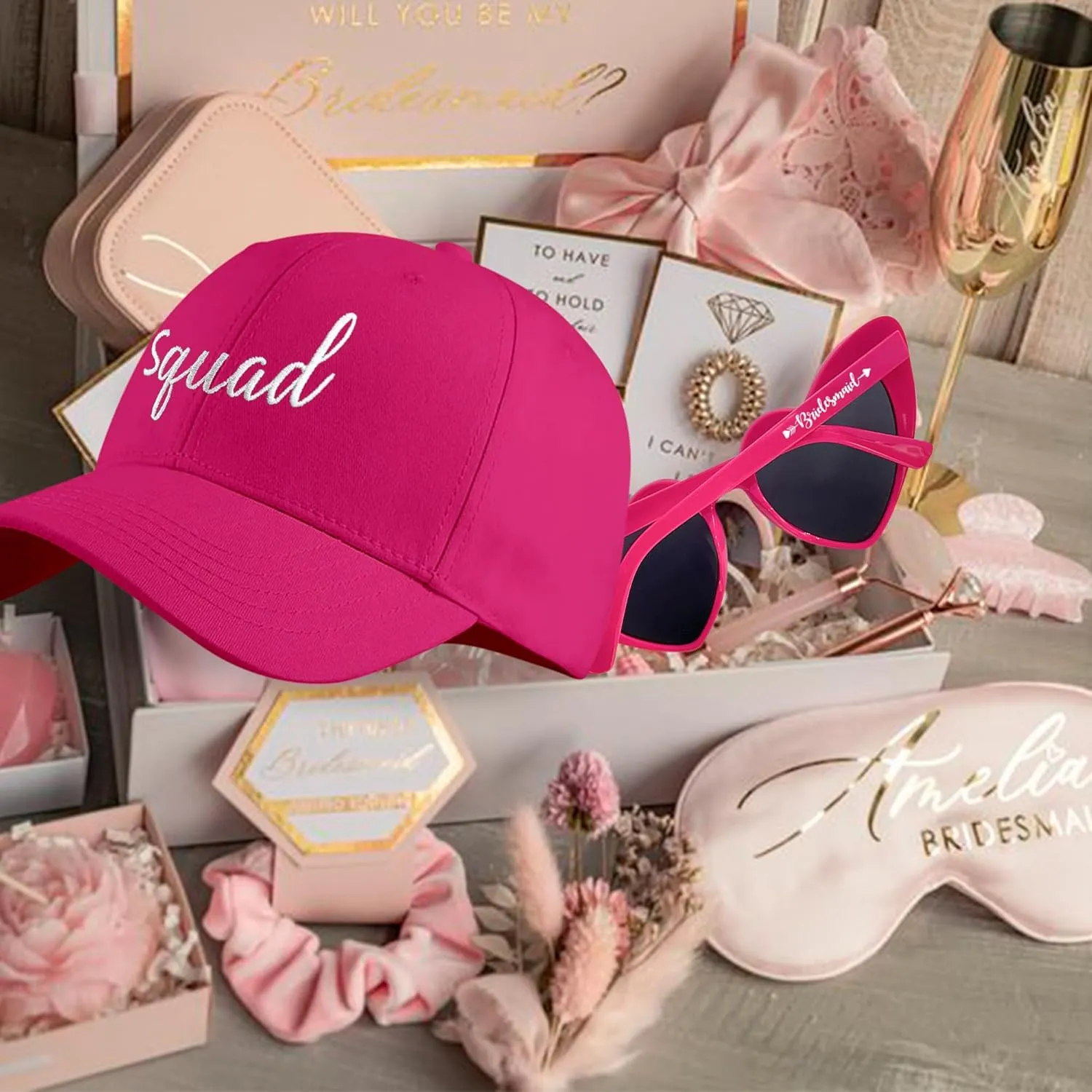 LADY&HOME Bachelor/Bachelorette Party Baseball Hats Set, Embroidered Adjustable Cotton Truck Caps