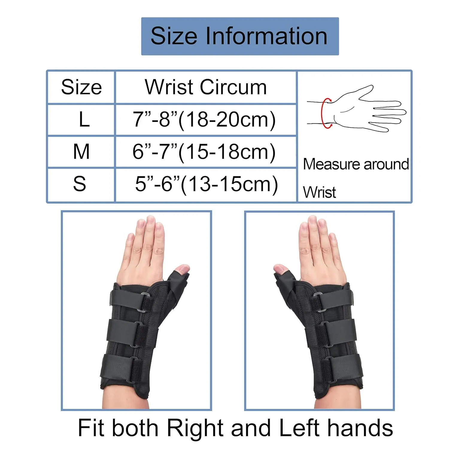 Medibot Wrist Brace & Thumb Spica Splint, for De Quervain's Tenosynovitis, Tendonitis, Carpal Tunnel & Arthritis Wrist Support Thumb Splint (Right Hand - Large)