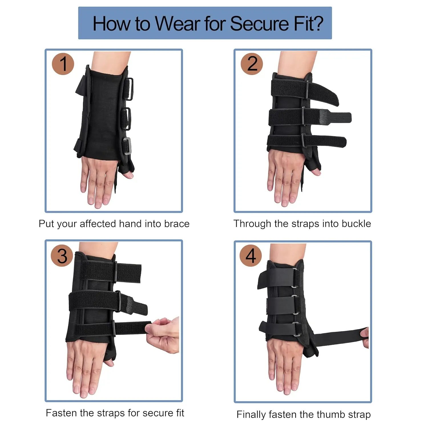 Medibot Wrist Brace & Thumb Spica Splint, for De Quervain's Tenosynovitis, Tendonitis, Carpal Tunnel & Arthritis Wrist Support Thumb Splint (Right Hand - Large)
