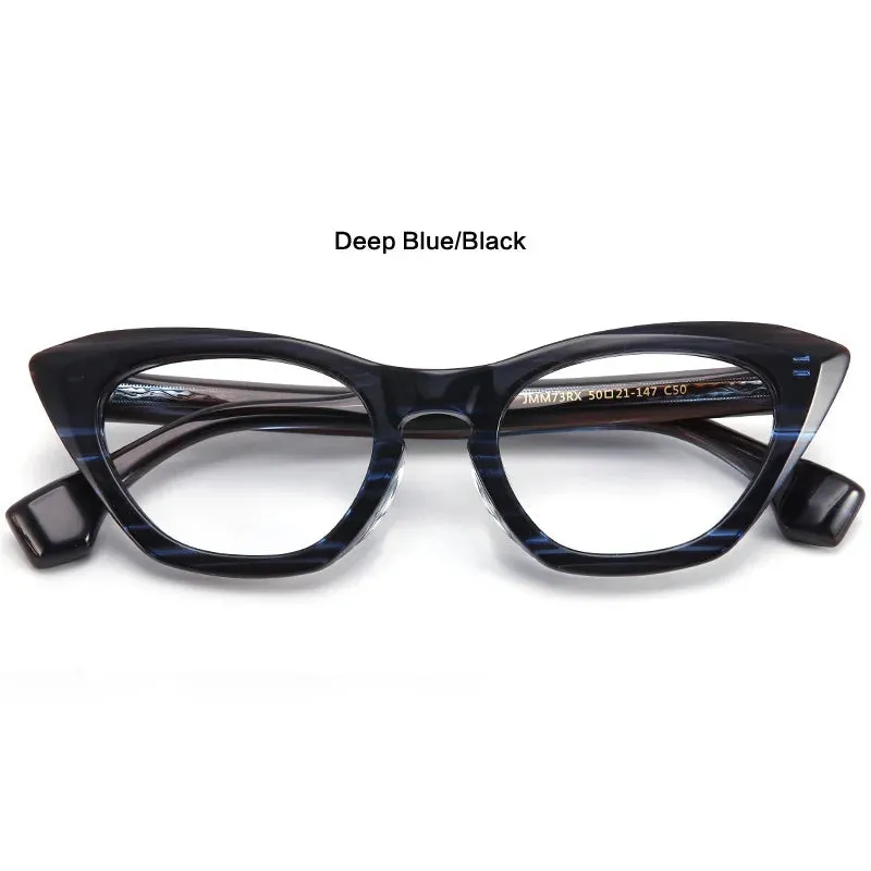 Muzz Women's Full Rim Cat Eye Acetate Eyeglasses 73rx