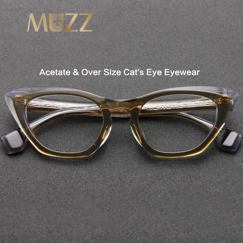 Muzz Women's Full Rim Cat Eye Acetate Eyeglasses 73rx