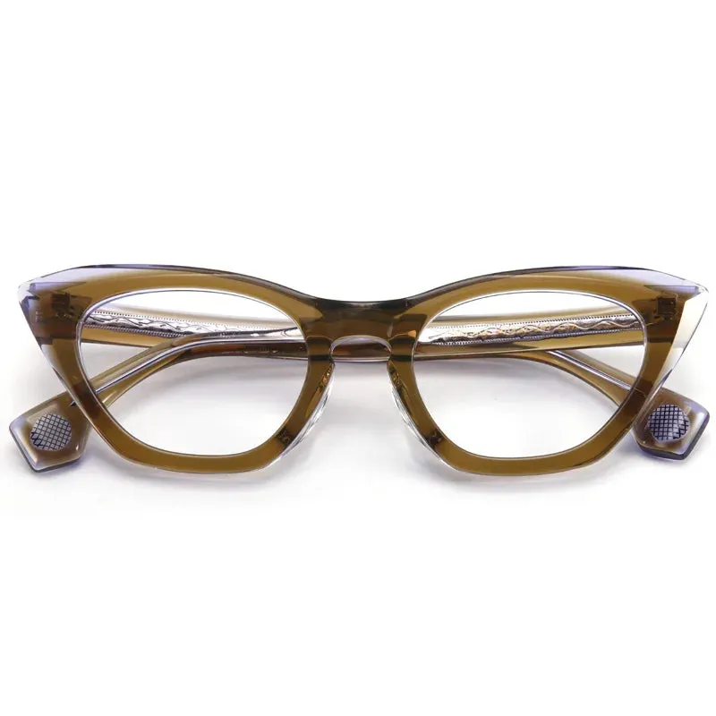 Muzz Women's Full Rim Cat Eye Acetate Eyeglasses 73rx