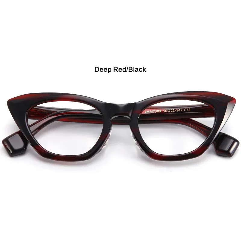 Muzz Women's Full Rim Cat Eye Acetate Eyeglasses 73rx