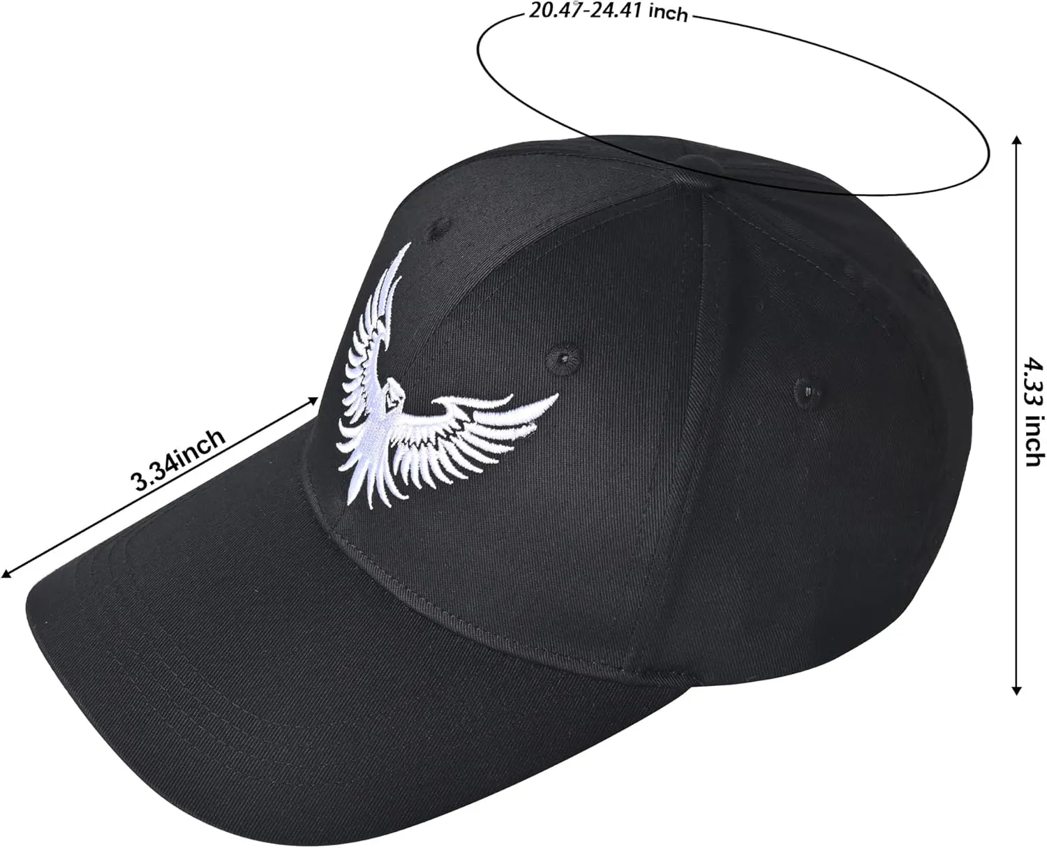 Panda/Eagle Baseball Cap for Women Men Adjustable Fit Structured Trendy Hat