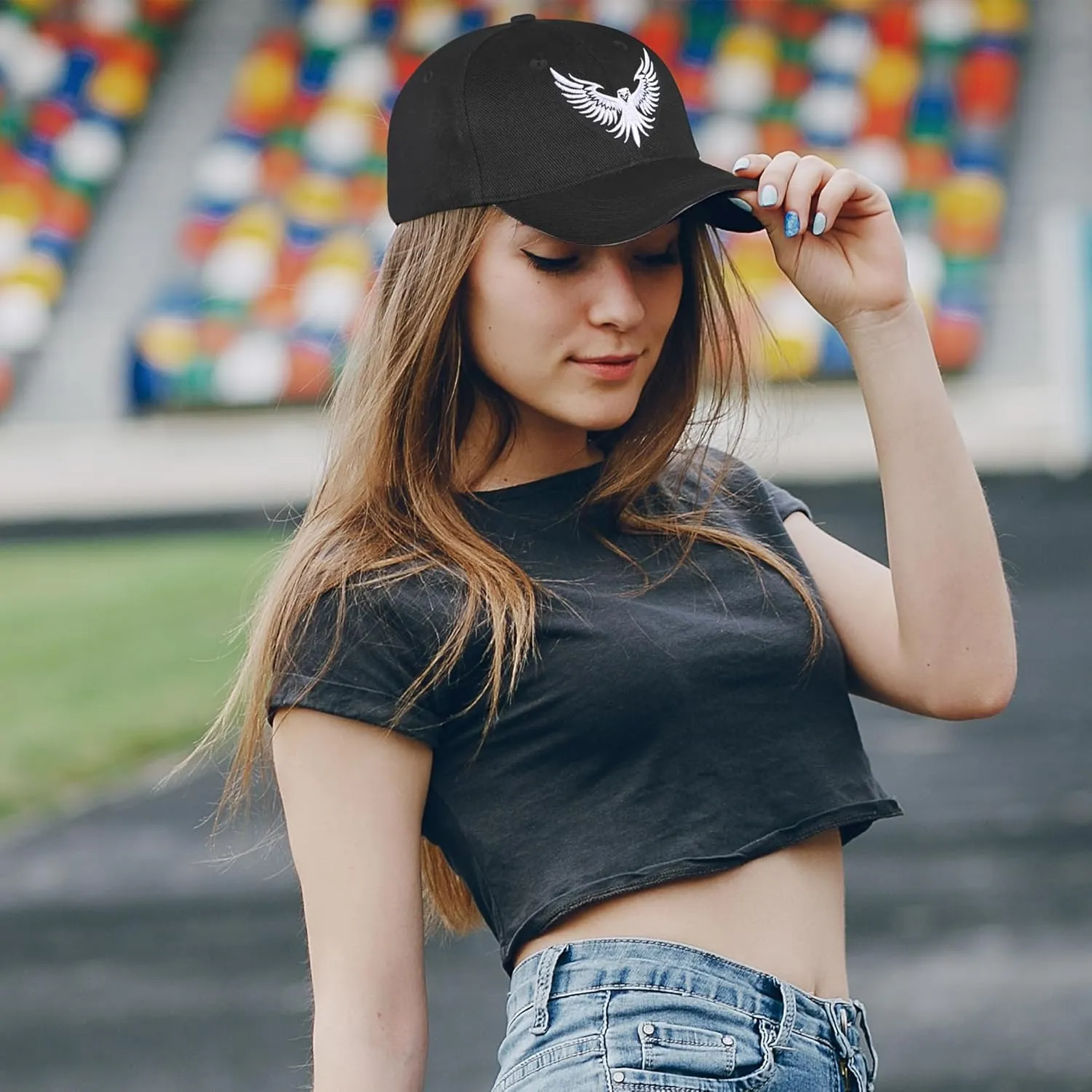 Panda/Eagle Baseball Cap for Women Men Adjustable Fit Structured Trendy Hat