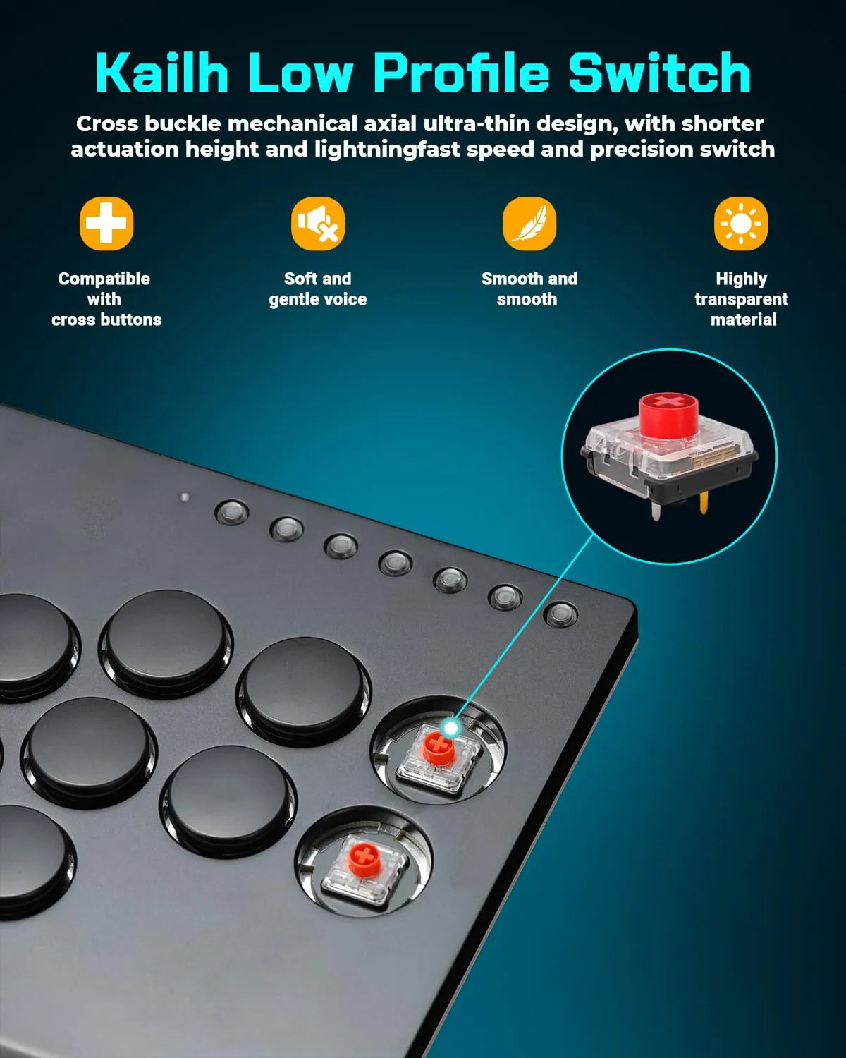 Sehawei Haute42 All Metal Arcade Stick 13Keys All-Button Controller with Custom RGB & Turbo Functions,Arcade Fighting Stick for PC/Ps3/Ps4/Switch/Steam-Supports SOCD