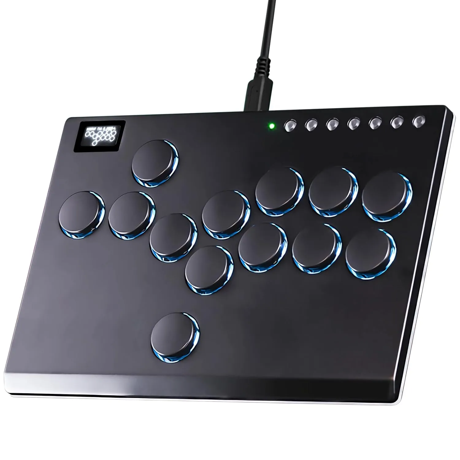 Sehawei Haute42 All Metal Arcade Stick 13Keys All-Button Controller with Custom RGB & Turbo Functions,Arcade Fighting Stick for PC/Ps3/Ps4/Switch/Steam-Supports SOCD