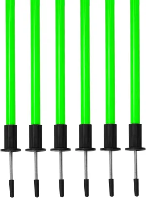Soccer Innovations 1-Inch Speed and Agility Training Poles with Metal Spike, Set of 6