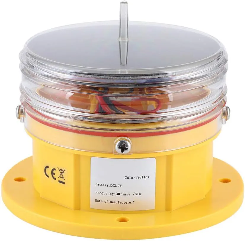 Solar Power Sidelight IP68 watertight LED Ship Marine Dock Barge Safety Beacon Flashing Light 360 Lighting Sidelight Beacon Light Boat Flashing light , Solar Beacon Light , Solar Beacon Light , Sol
