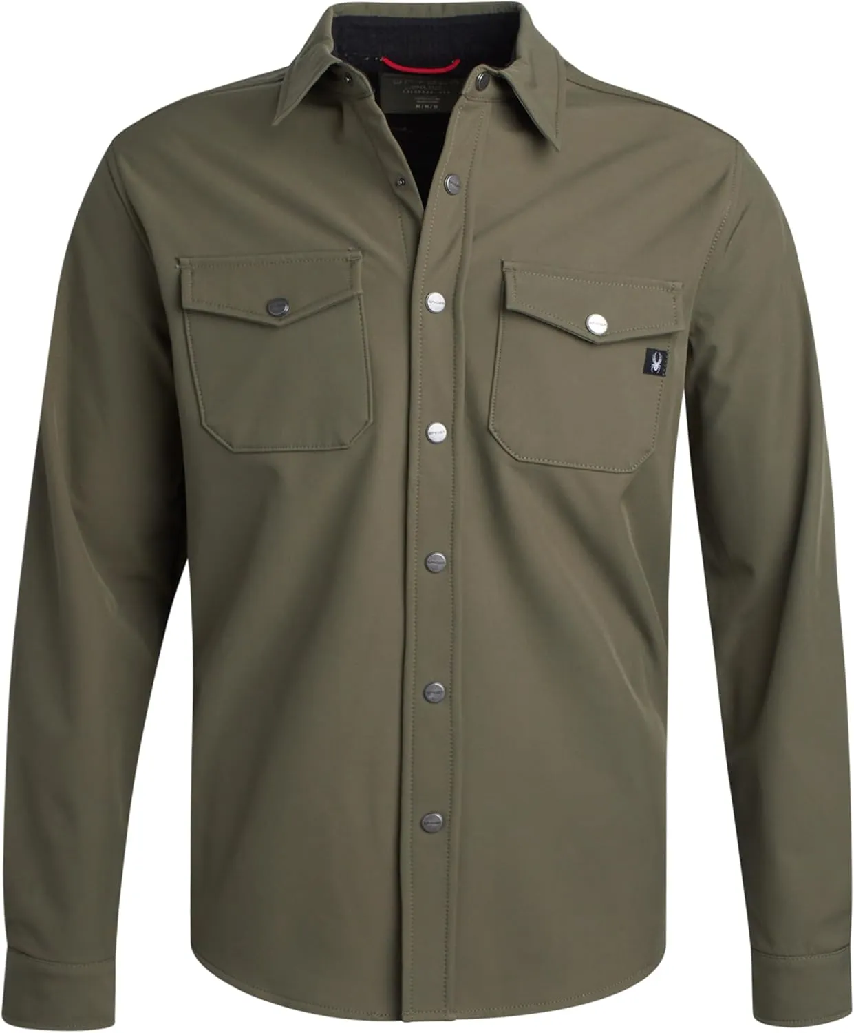 Spyder Men's Softshell Shirt Jacket - Wind Resistant Polar Fleece Bonded Long Sleeve Button Down Shirt for Men (Sizes: S-XXL)