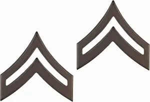 US Army Black Metal Subdued Pin-On Rank