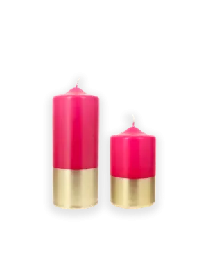 Vela Pilar - Rosa y Oro