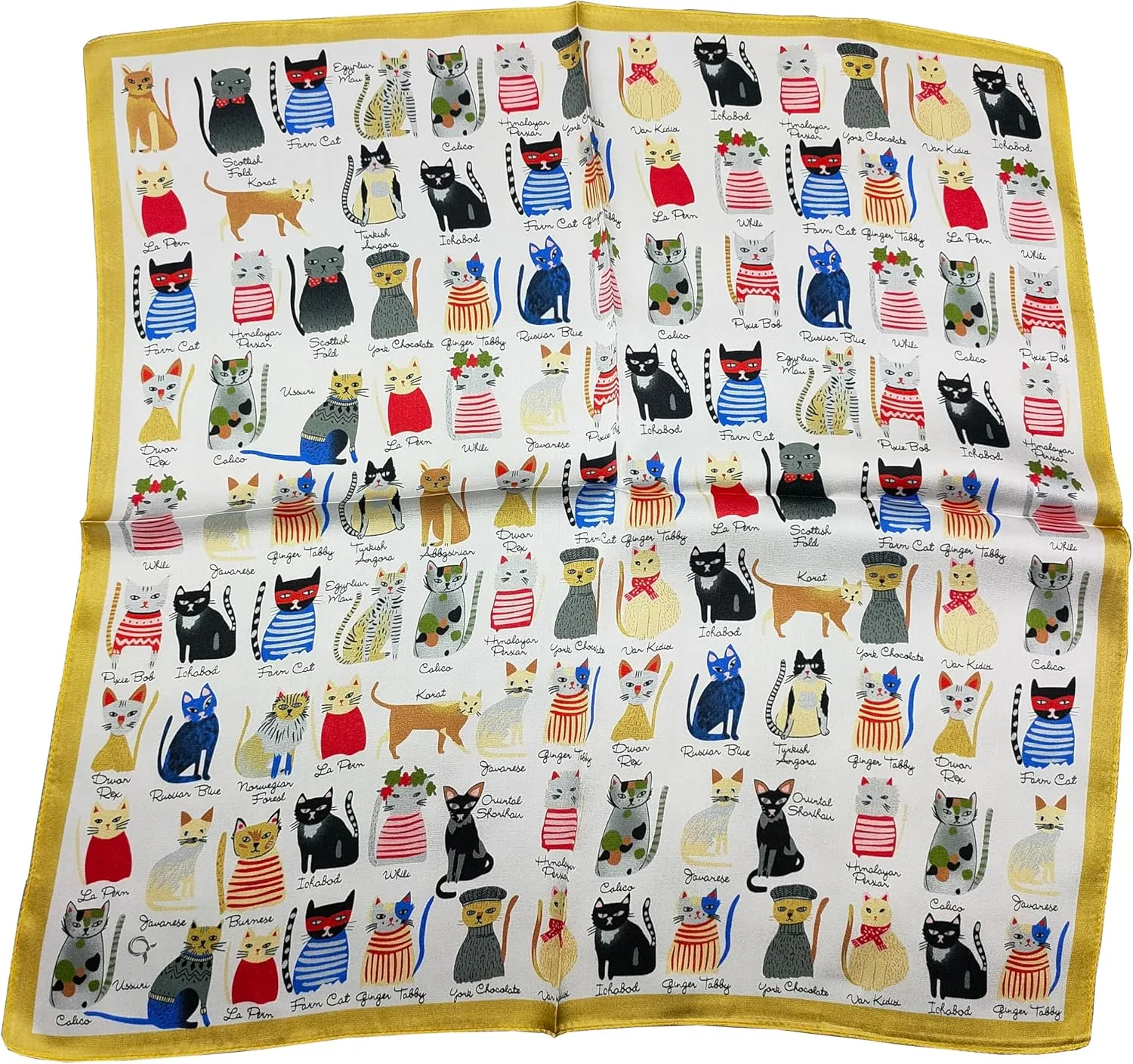 Women 100% Mulberry Silk Neck Scarf Lightweight Digital Print Small Square Scarfs- Neckerchief Gift Packing 21"*21"