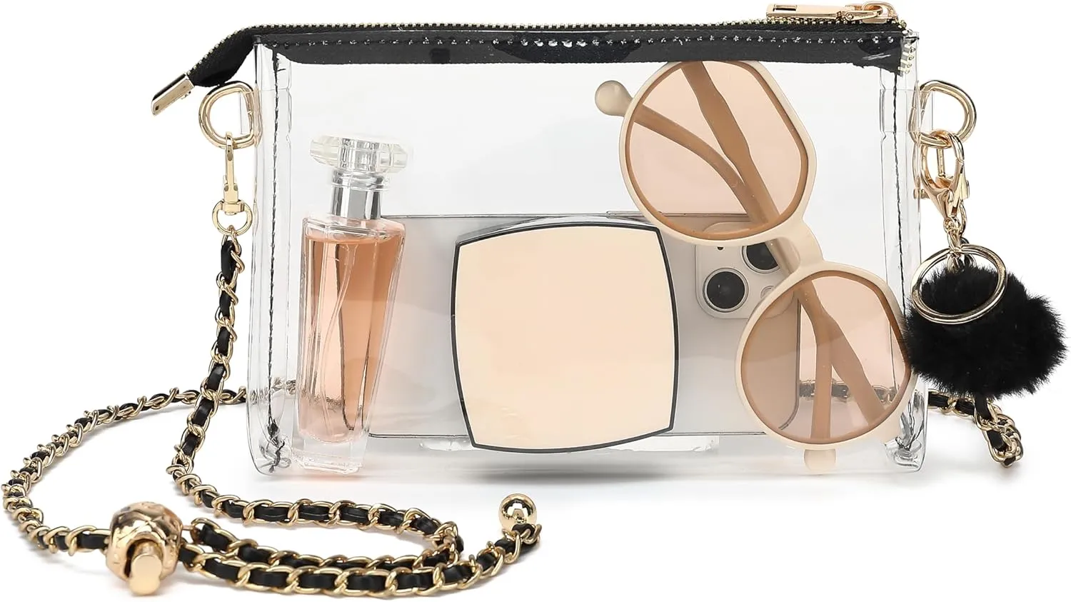 YGR Womens Clear Bag for Stadium Events PVC Small Crossbody Purse for Concert, Party Sports Stadium Approved Present